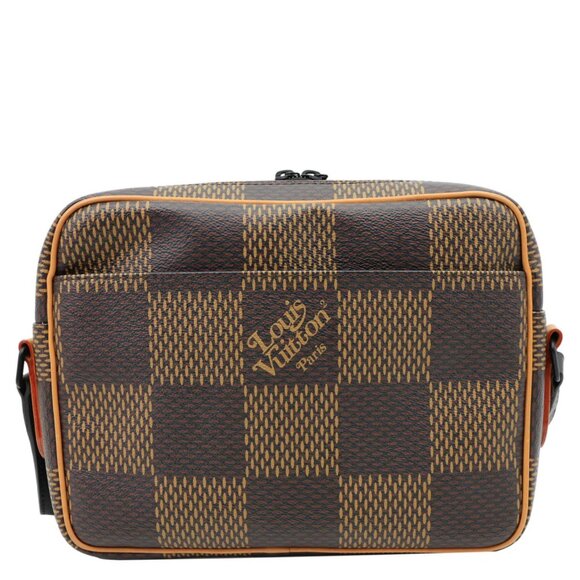 Louis Vuitton  X Nigo Nil Monogram Ebene Canvas Messenger Bag Brown - Picture 4 of 14